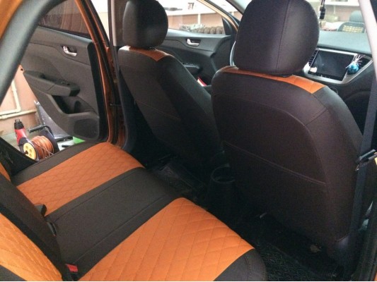 Авточехлы на Hyundai Solaris 2